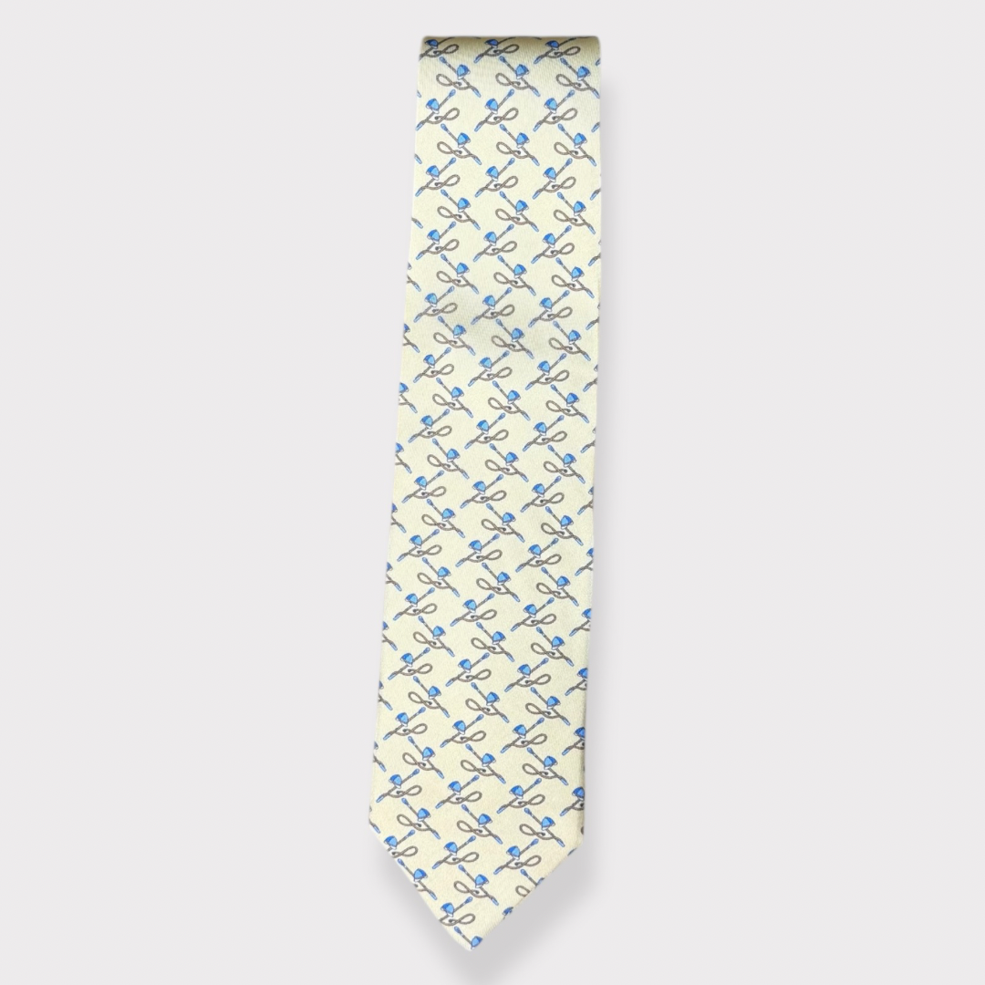 Yellow Horse crop and hat tie