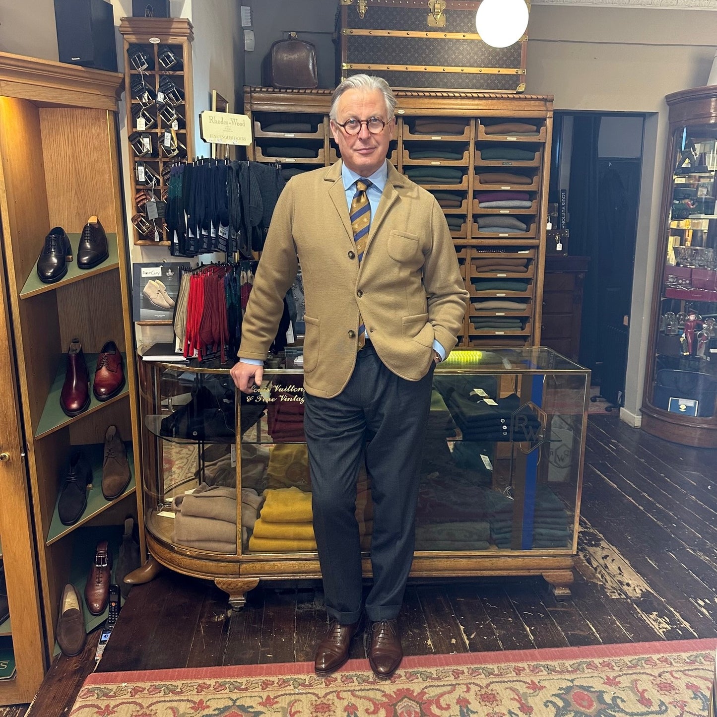 Rhodes-Wood Camel knitted blazer