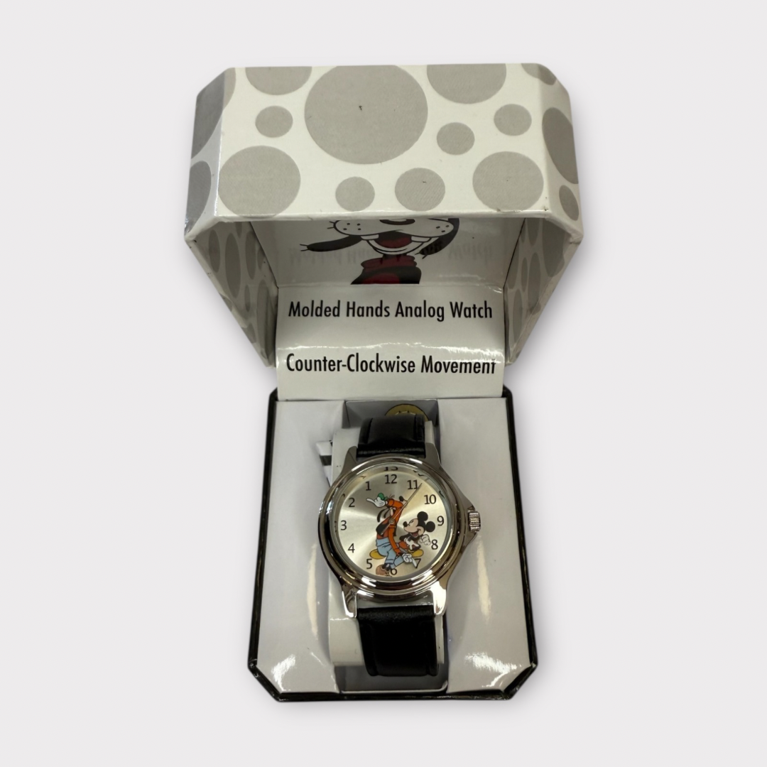 Goofy backwards time watch