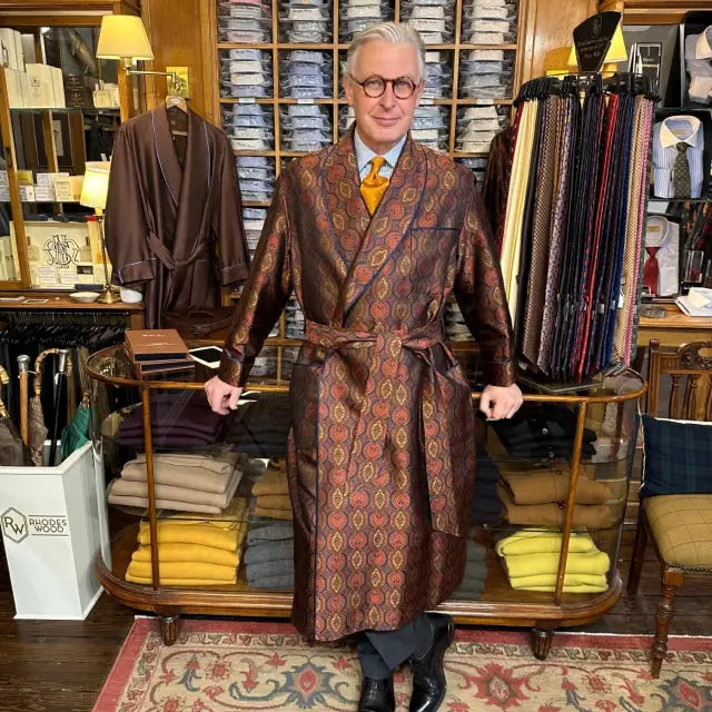 Silk dressing gown