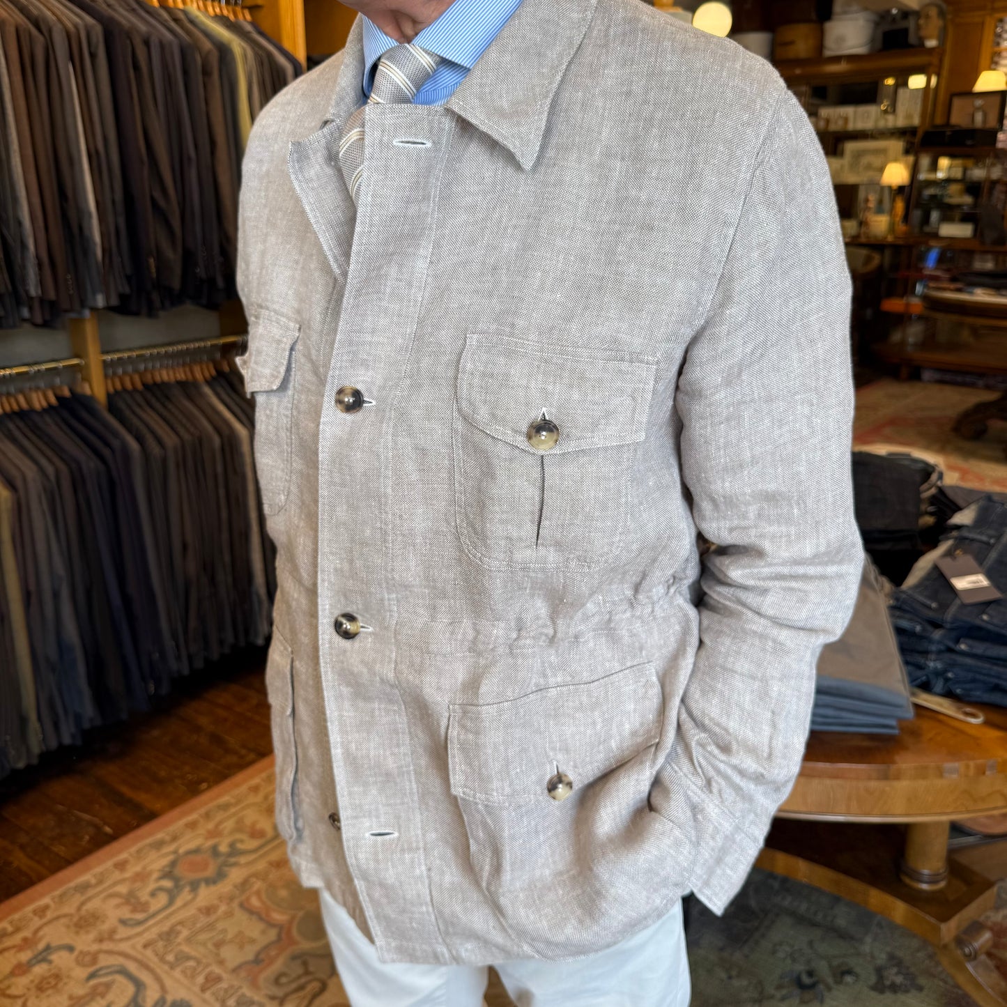 Linen Safari Jacket