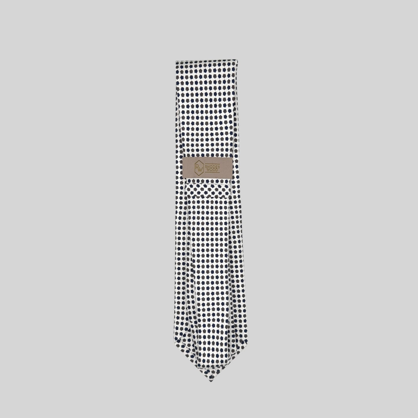 White Floral Tie