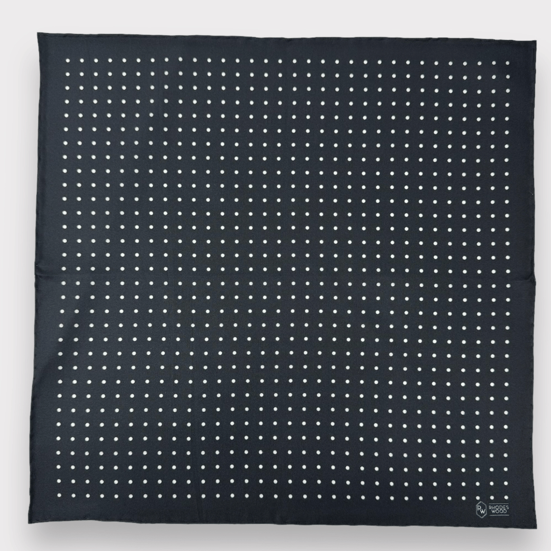 Rhodes Wood silk pocket square