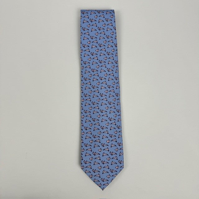 Blue and Pink bunny Tie