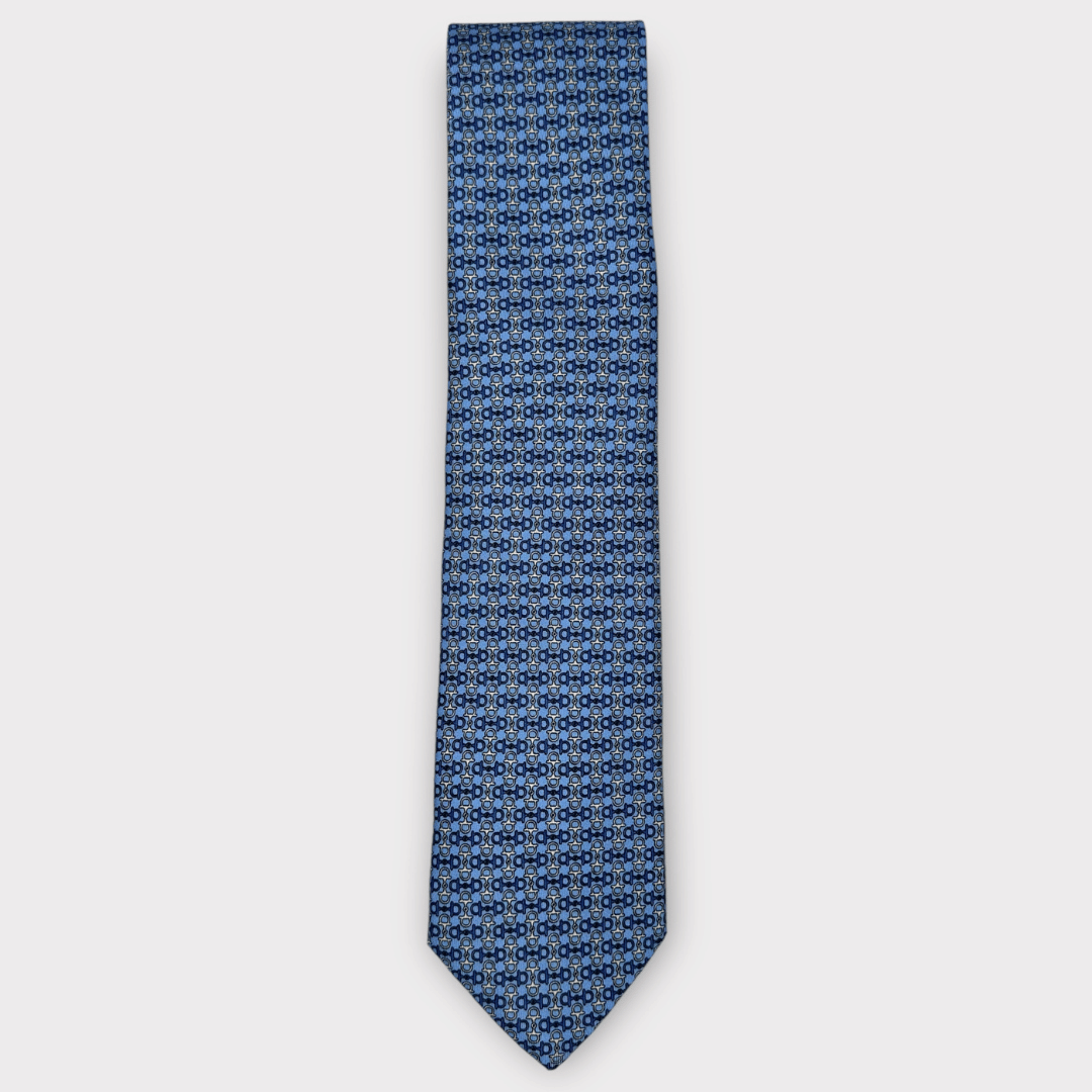 Rhodes Wood Blue snaffle tie 