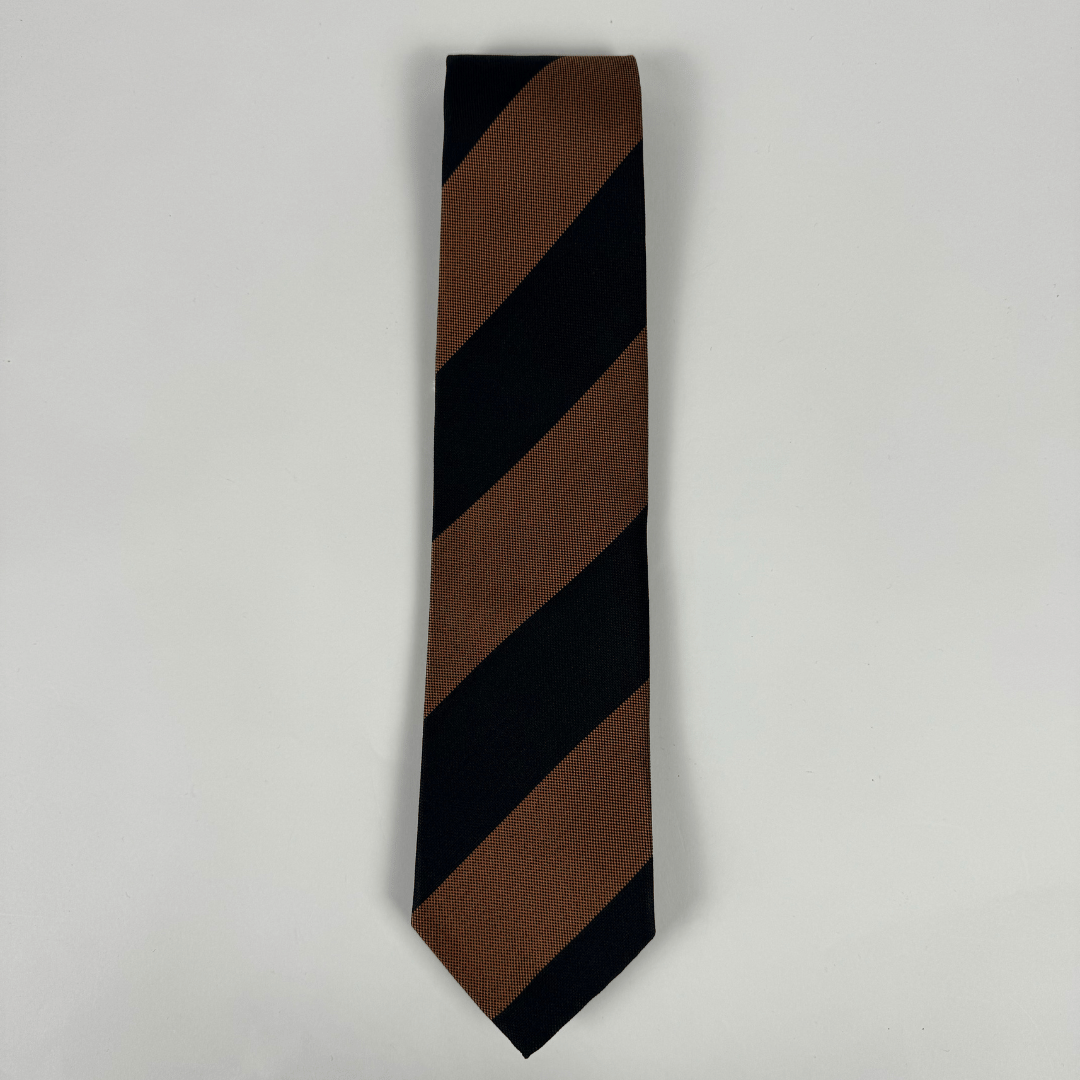 Bronze and Navy striped tie