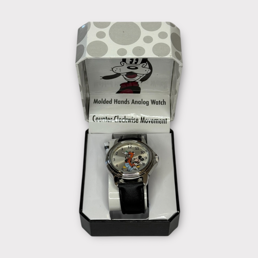 Goofy backwards time watch
