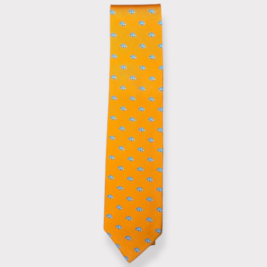 Orange Turtle Tie