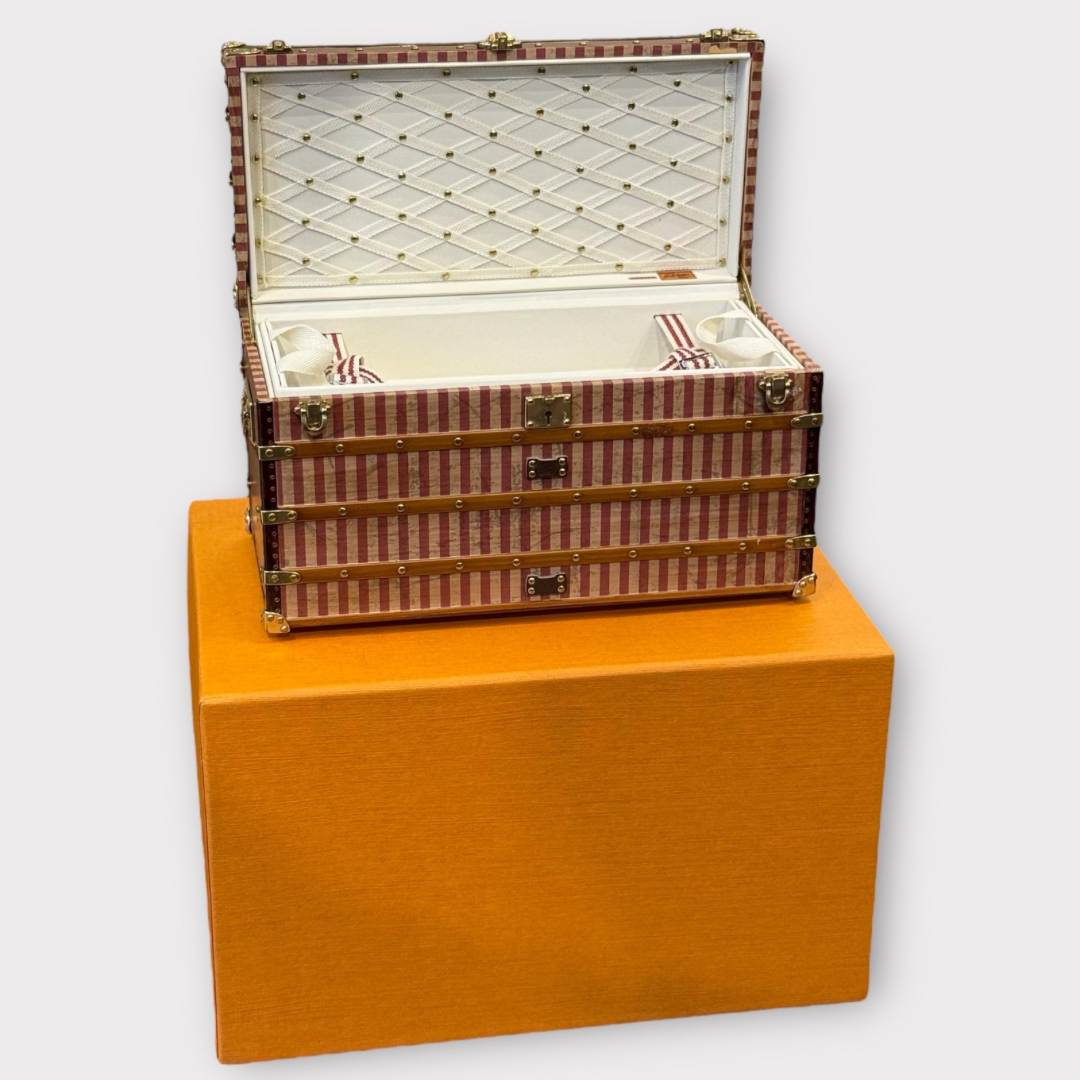 Louis Vuitton Red Rayee stripe Mini Trunk