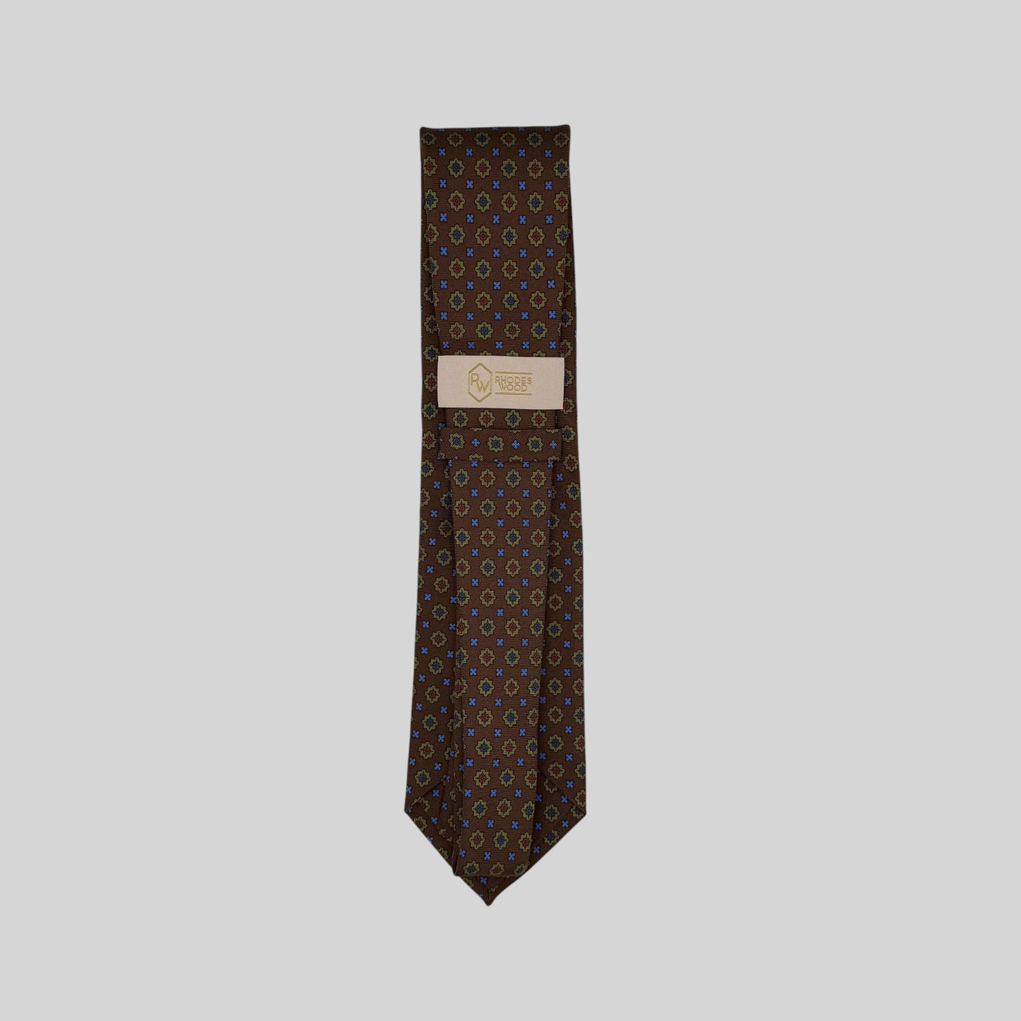 Brown Small Medallion Tie