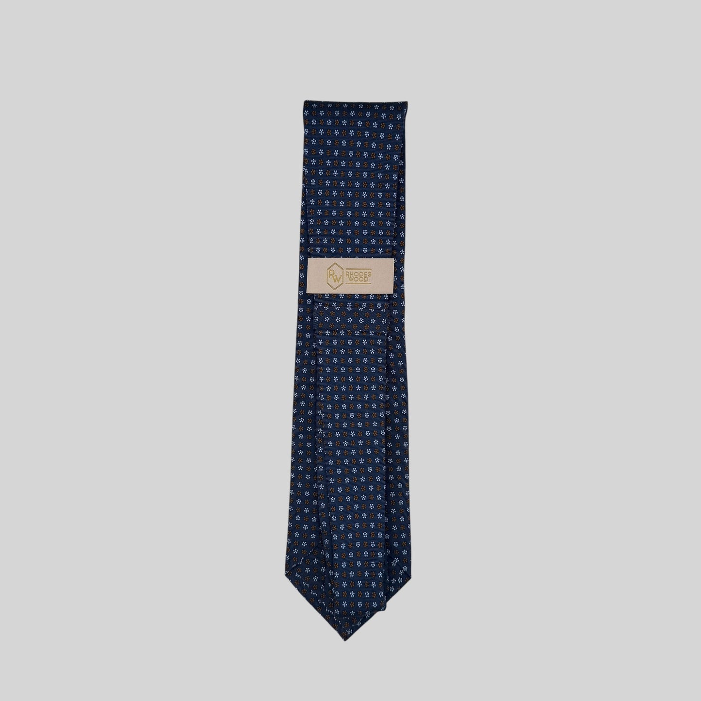 Blue & Brown Floral Tie