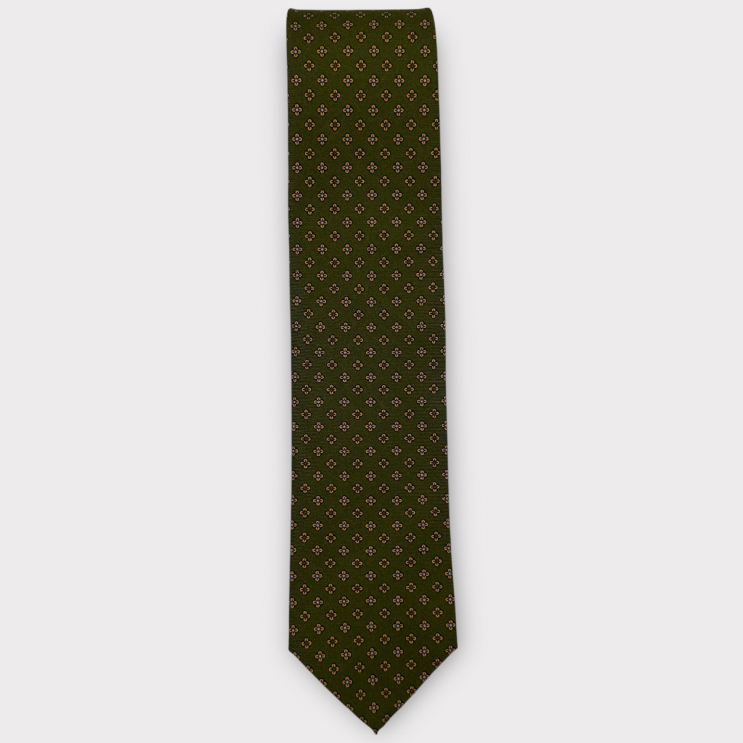 Green and Gold Medallion tie