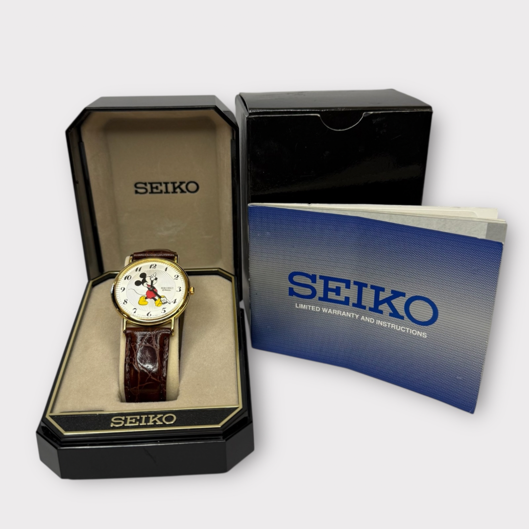 Gold plated Seiko Micky Mouse Watch