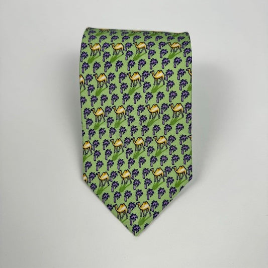 Rhodes wood silk tie 