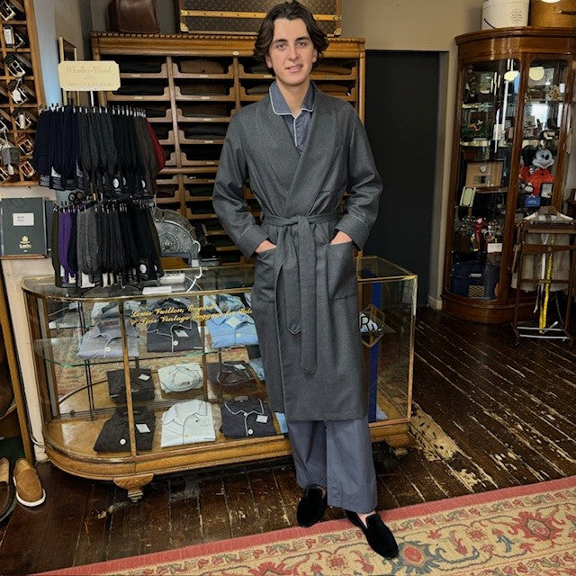 Grey Worsted Dressing gown