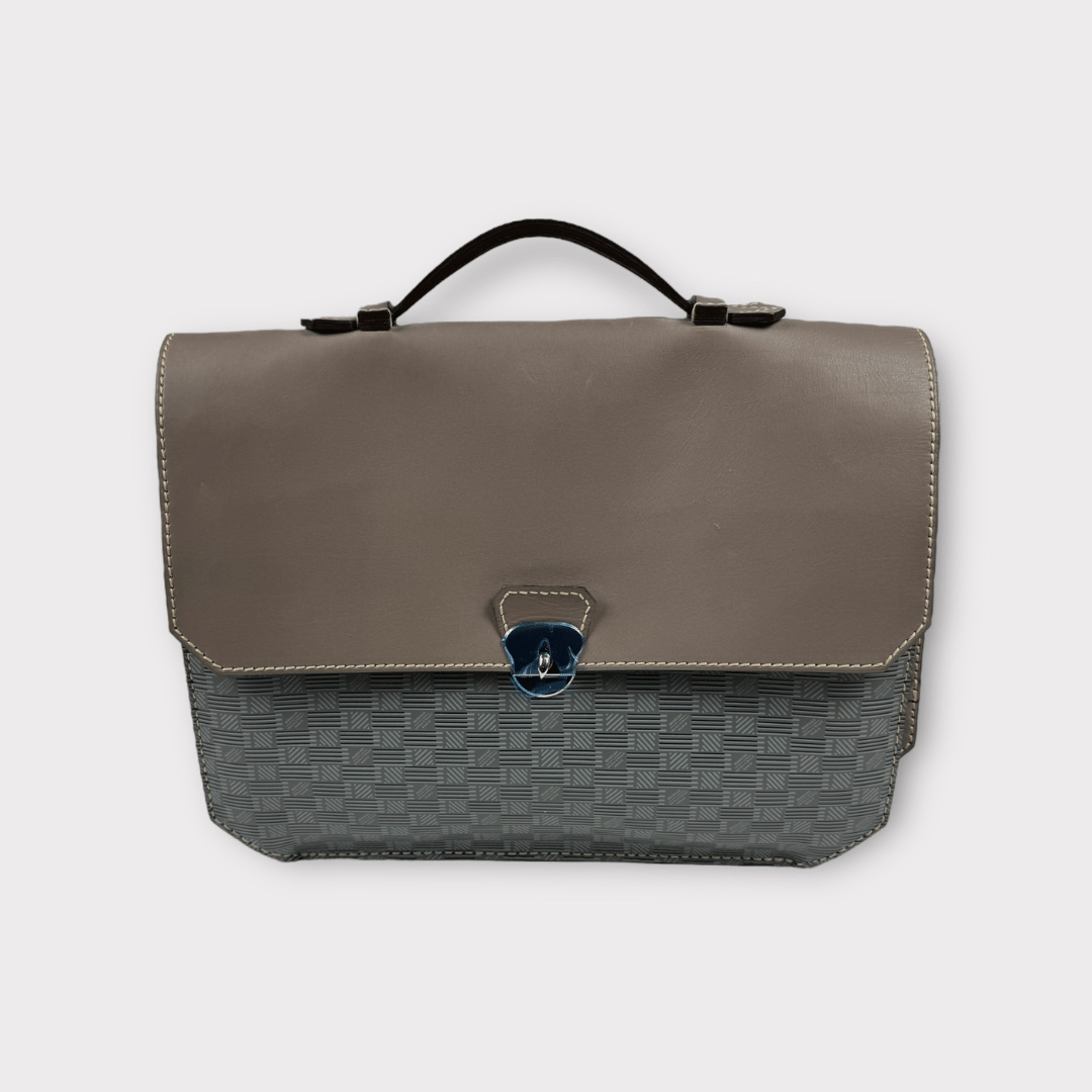 Moreau Grey Goatskin briefcase