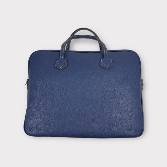 Moreau Blue Goatskin briefcase