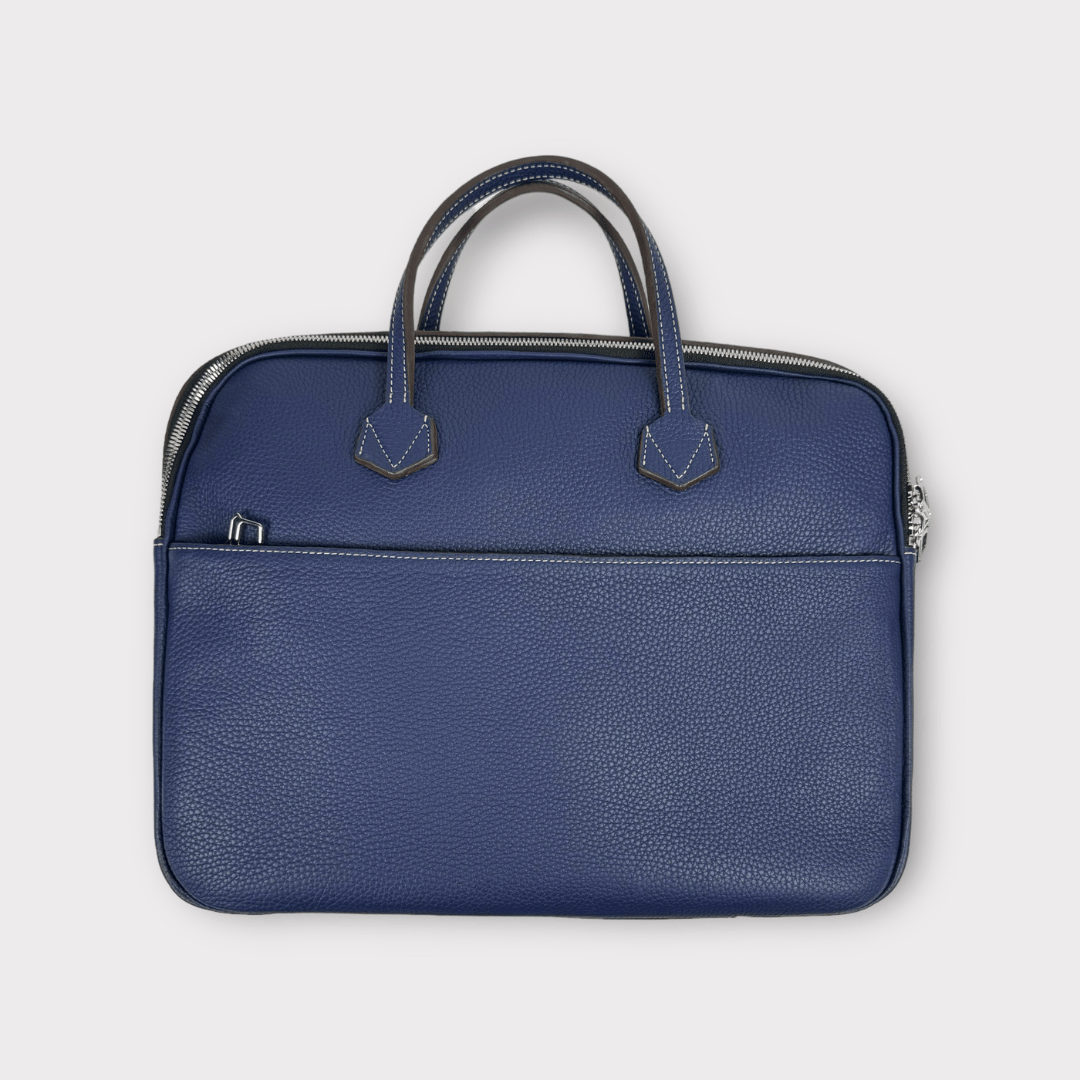 Moreau Blue Goatskin briefcase