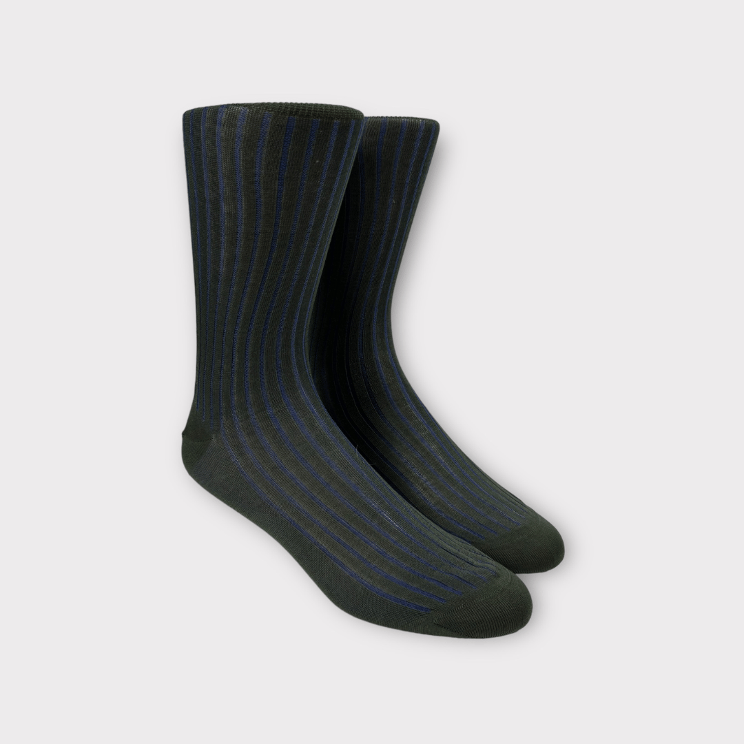 Olive and Navy two tone Socks
