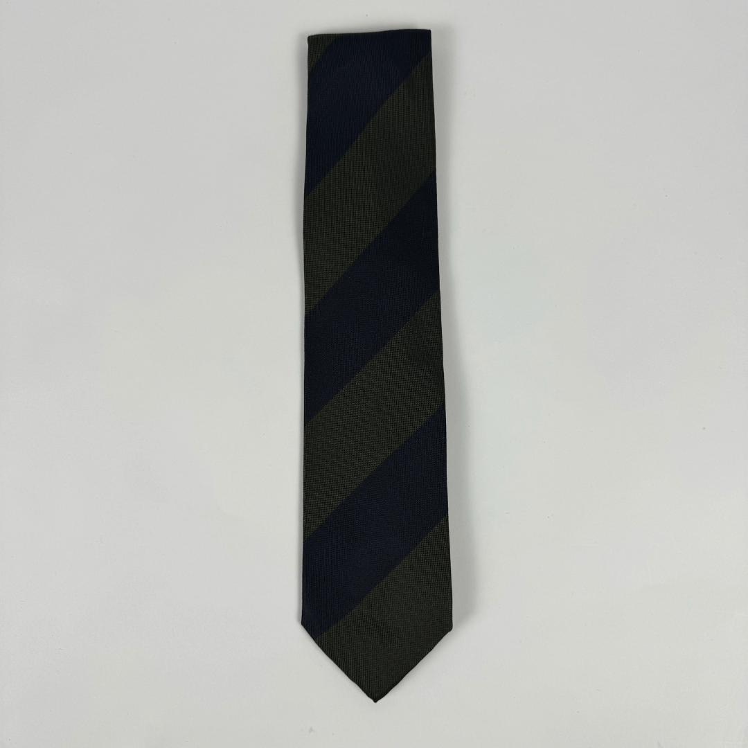 Olive and Navy Striped tie