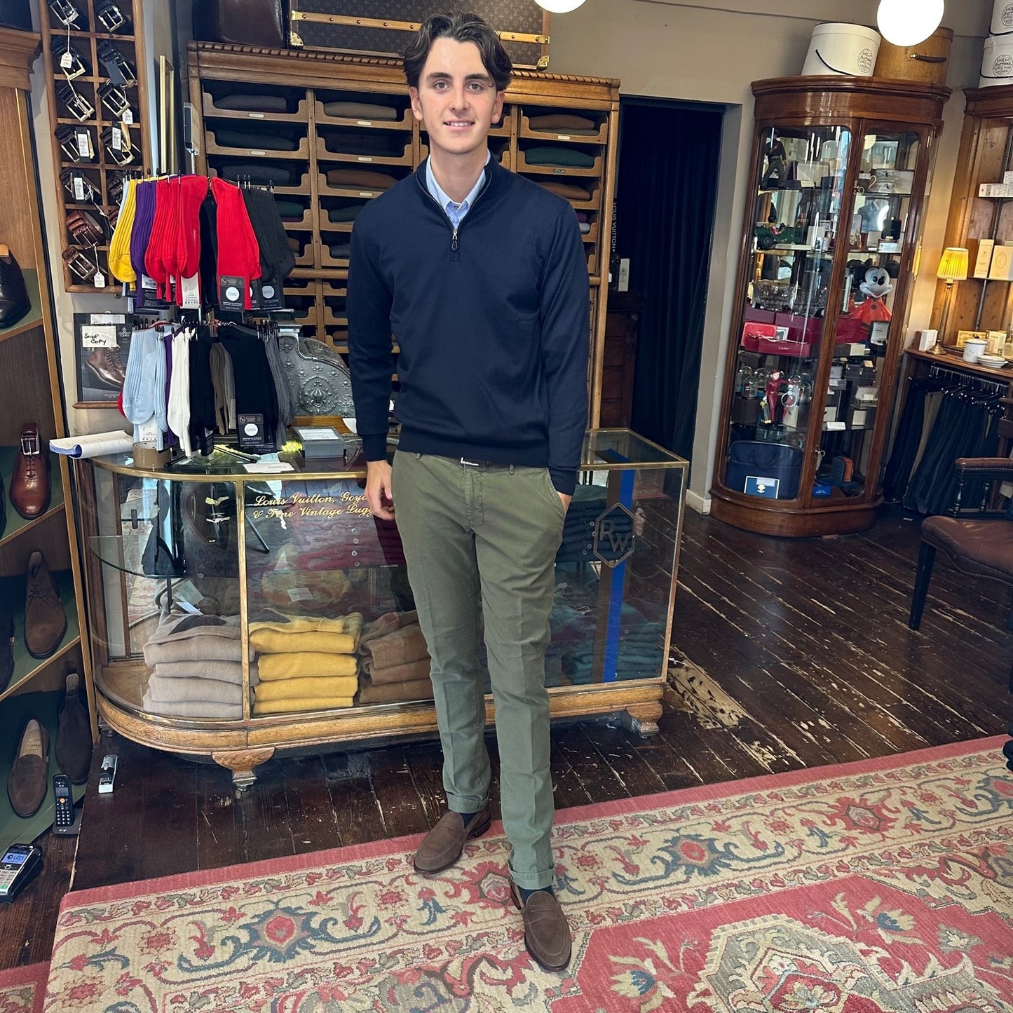 Rhodes Wood Olive Incotex Chinos