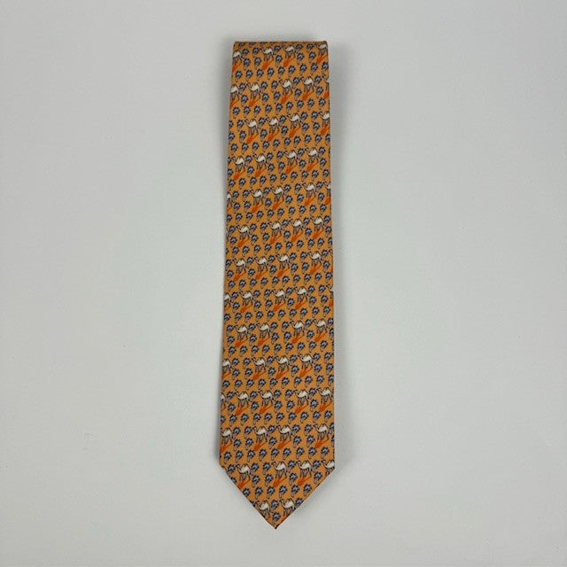 Rhodes Wood silk tie 