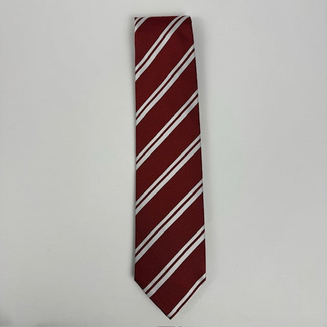 Red and White Stiped tie