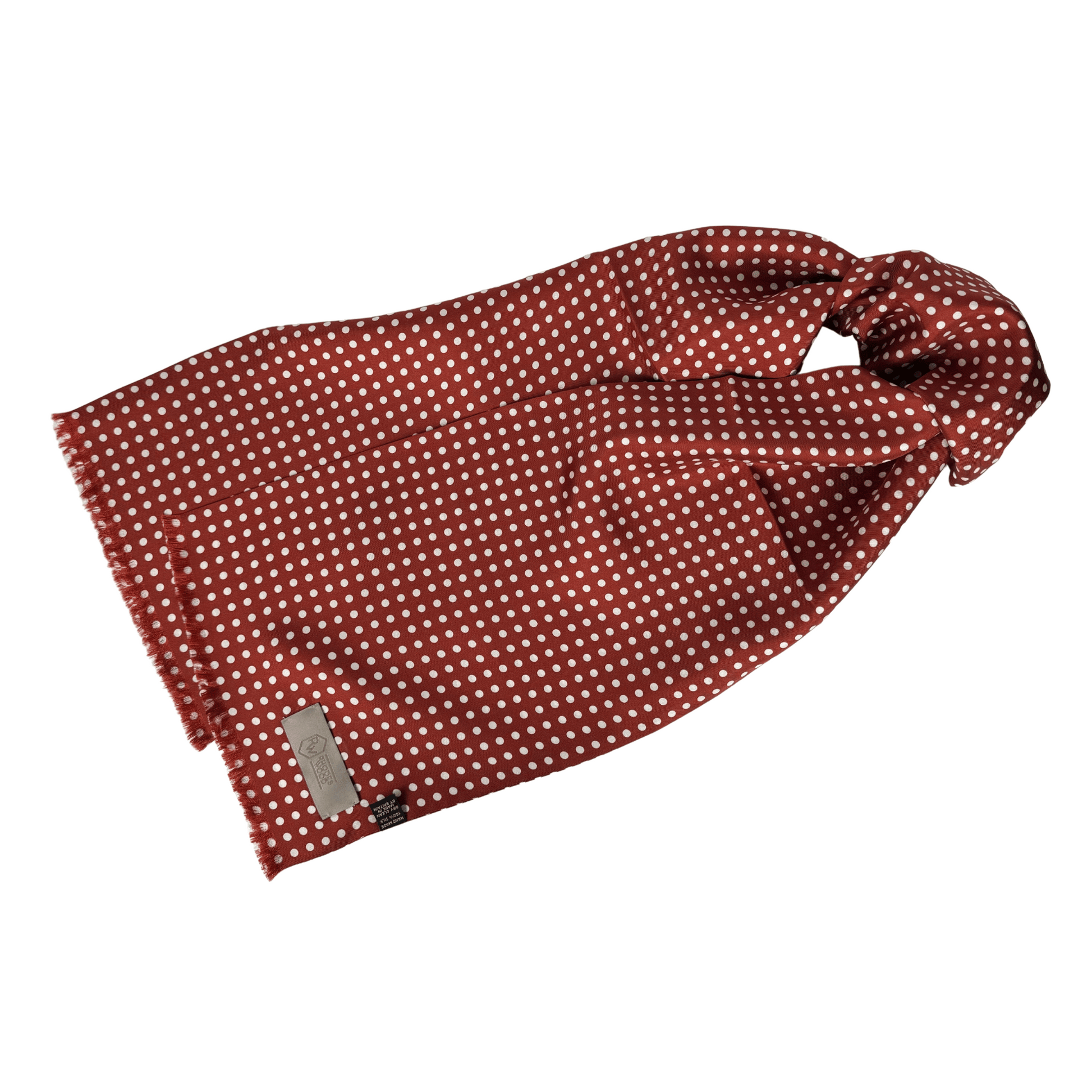 Rhodes Wood red tubular scarf 