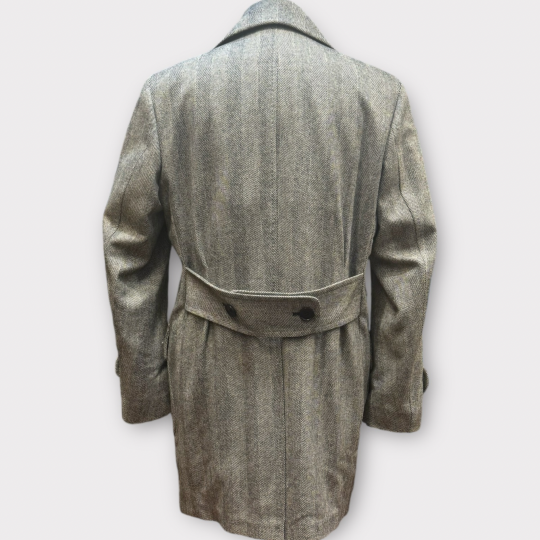 Grey Herringbone overcoat