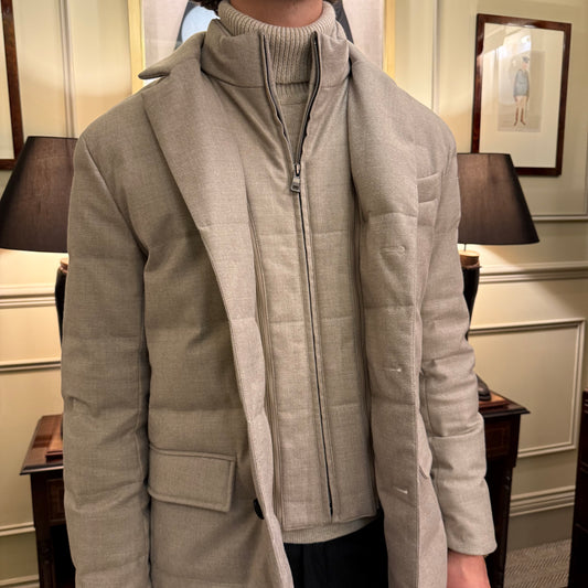 Rhodes-Wood quilted jacket with zip out Gilet