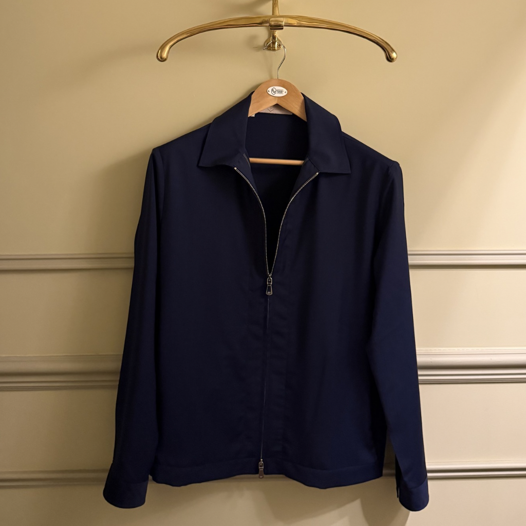 Fine merino zip up jacket
