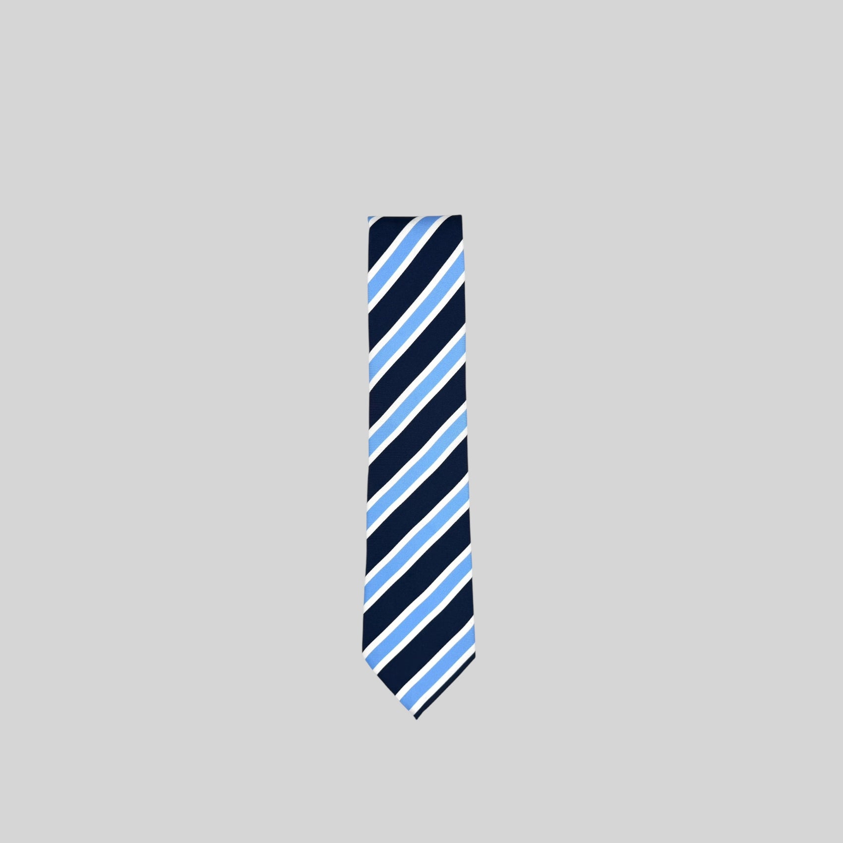 Navy Light Blue & White stripe Tie