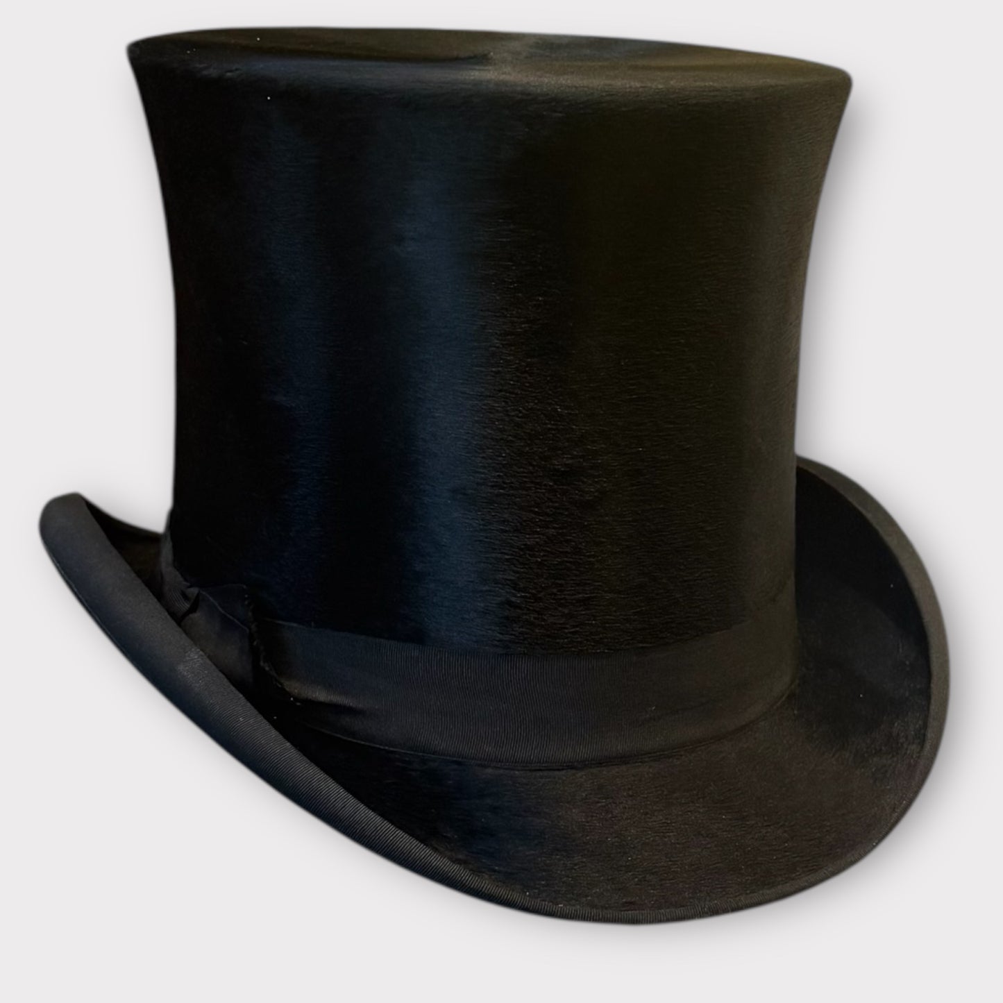 7 3/8 Long oval silk top hat