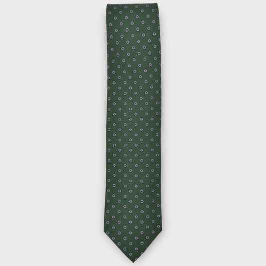 Green and blue Medallion tie