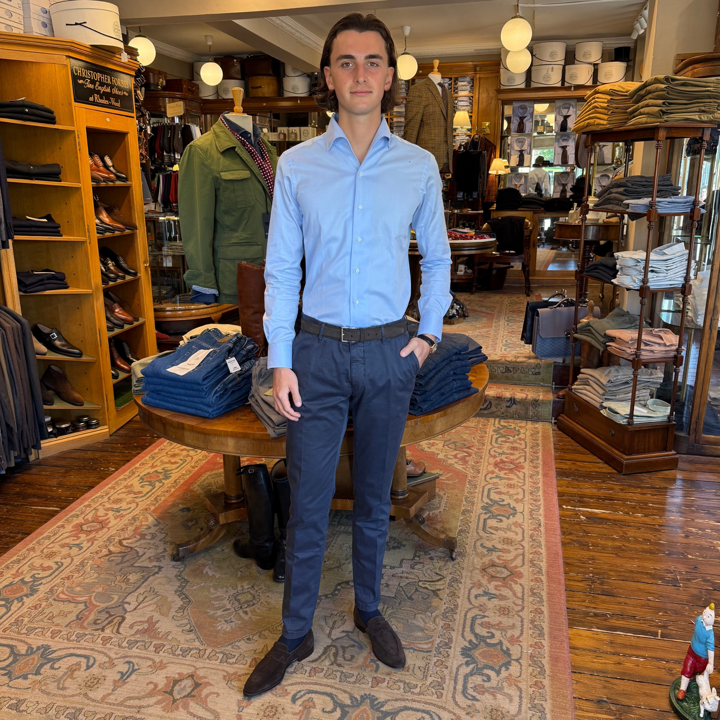 Cotton blind button down shirt