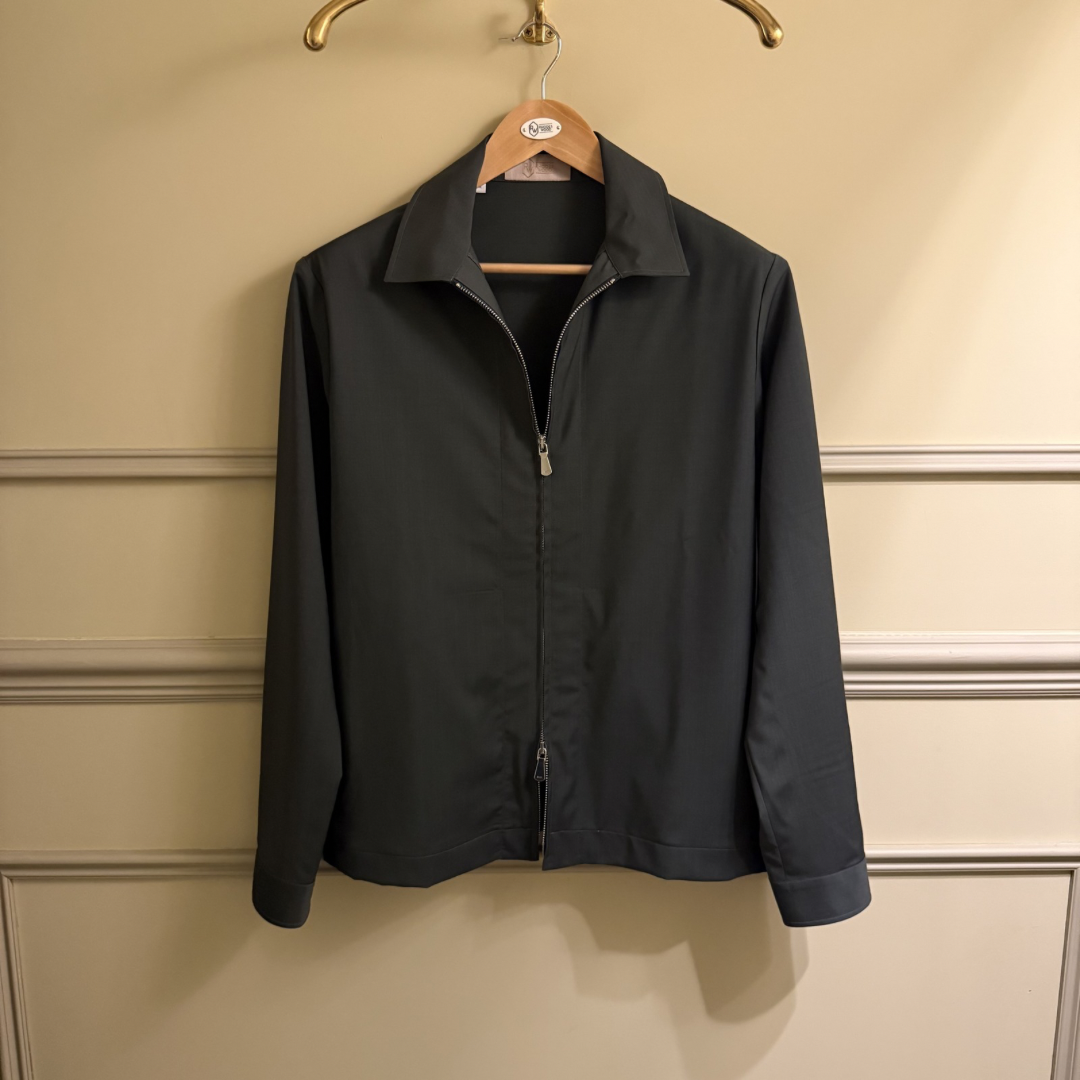 Fine merino zip up jacket