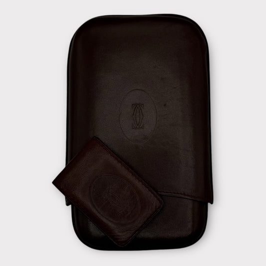 Cartier Santos cigar cutter with Cartier cigar case