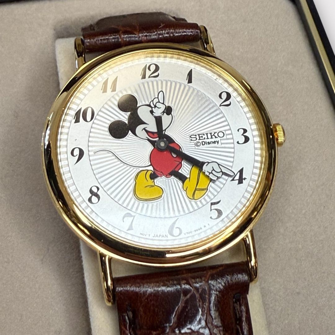Gold plated Seiko Micky Mouse Watch