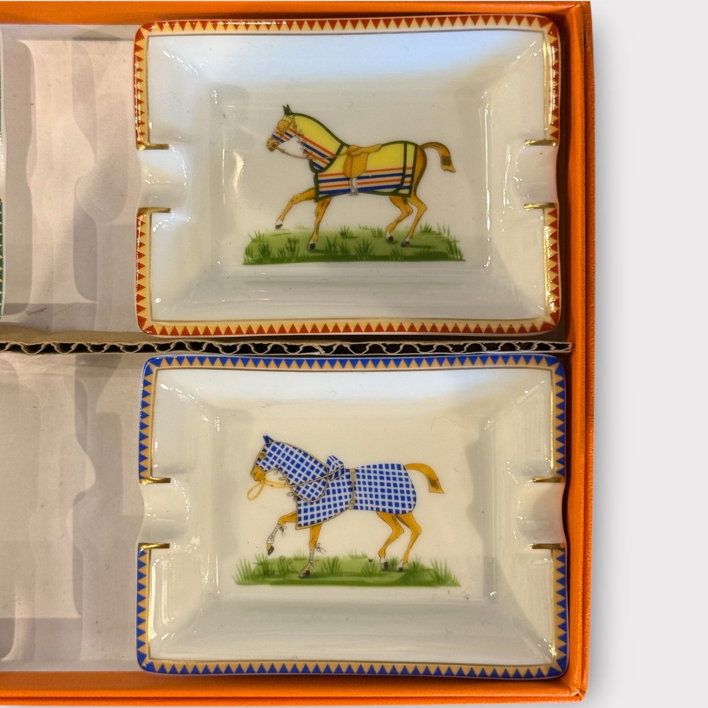 Set of 4 mini Hermes ashtrays