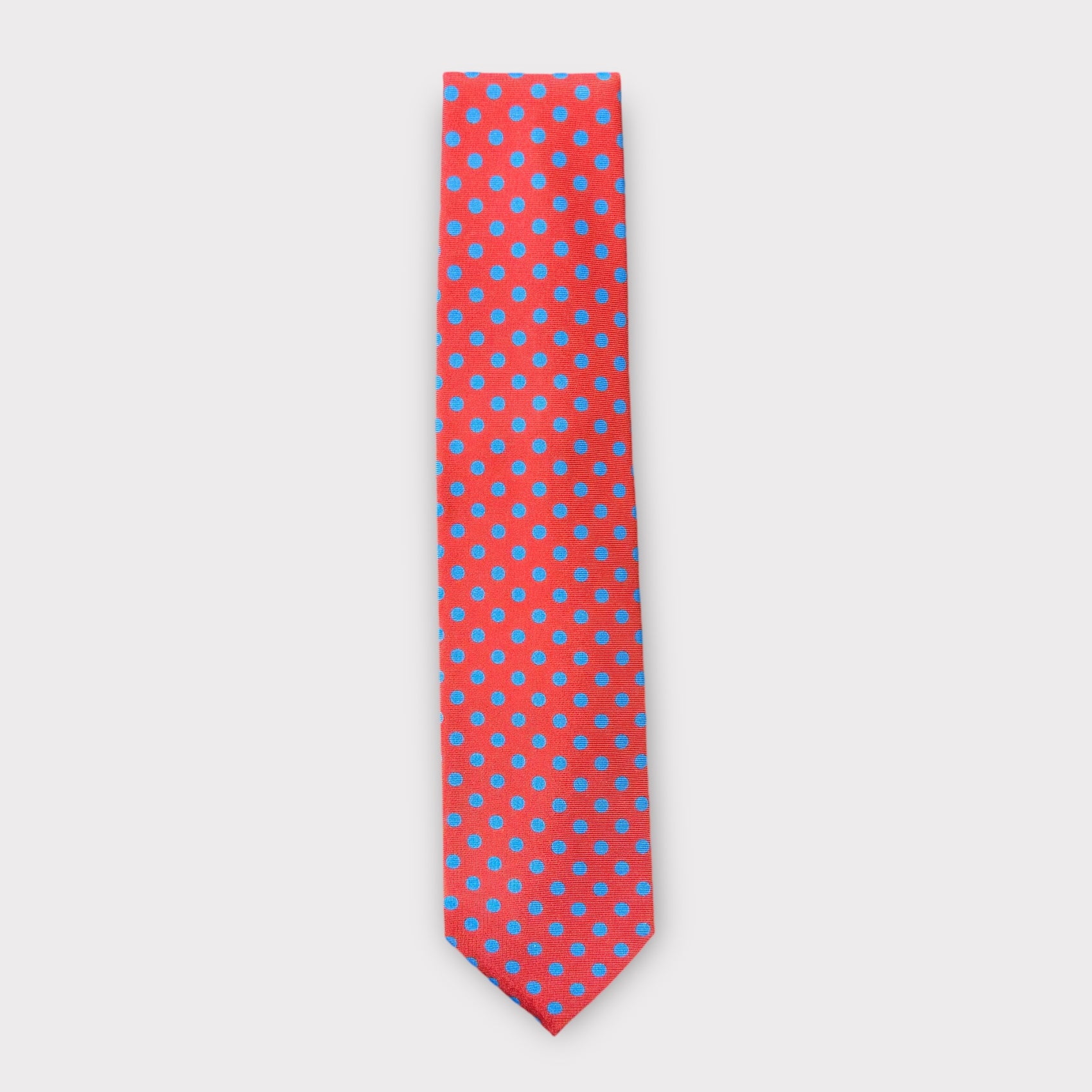 Red and Blue polka dot Tie