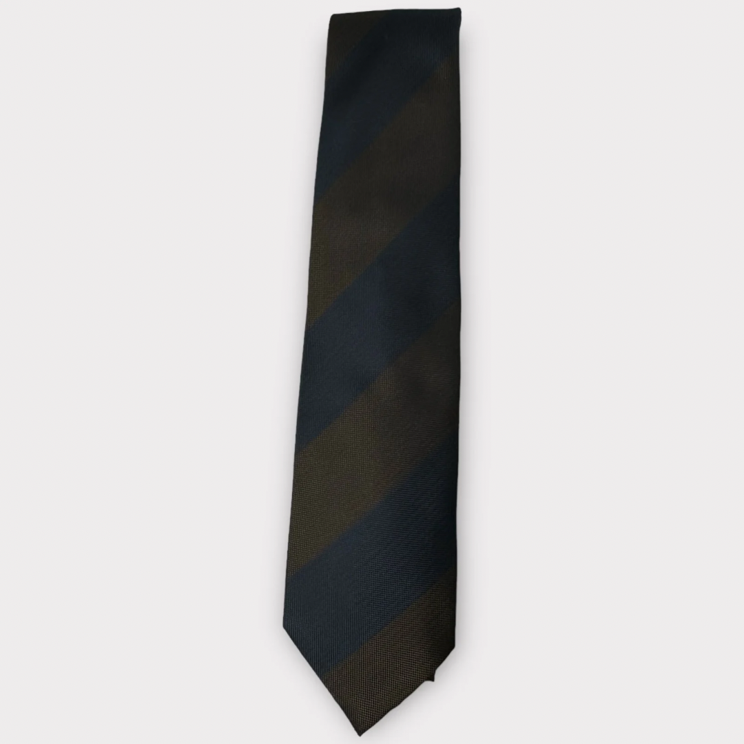 Brown and Navy stripe tie