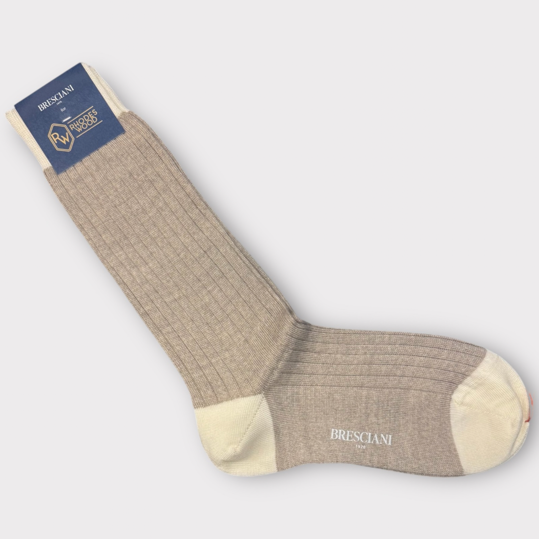Contrast Heel and Toe Bresciani Socks