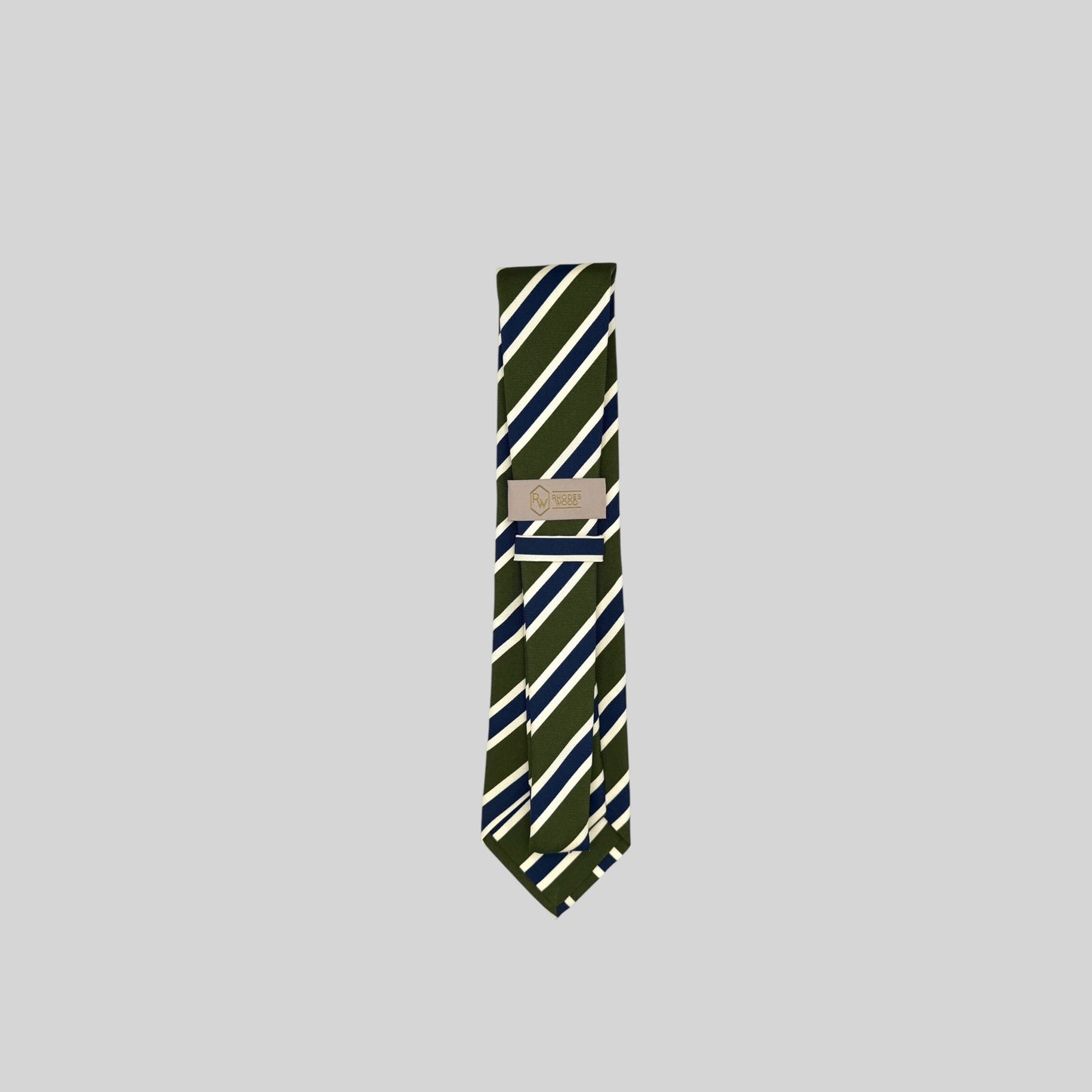 Olive Navy & Ivory Stripe Tie