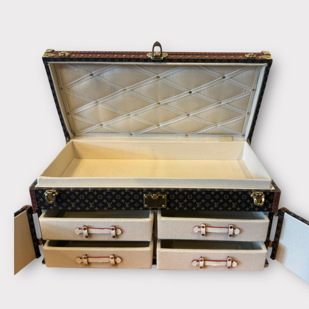 Louis Vuitton mini trunk with drawers