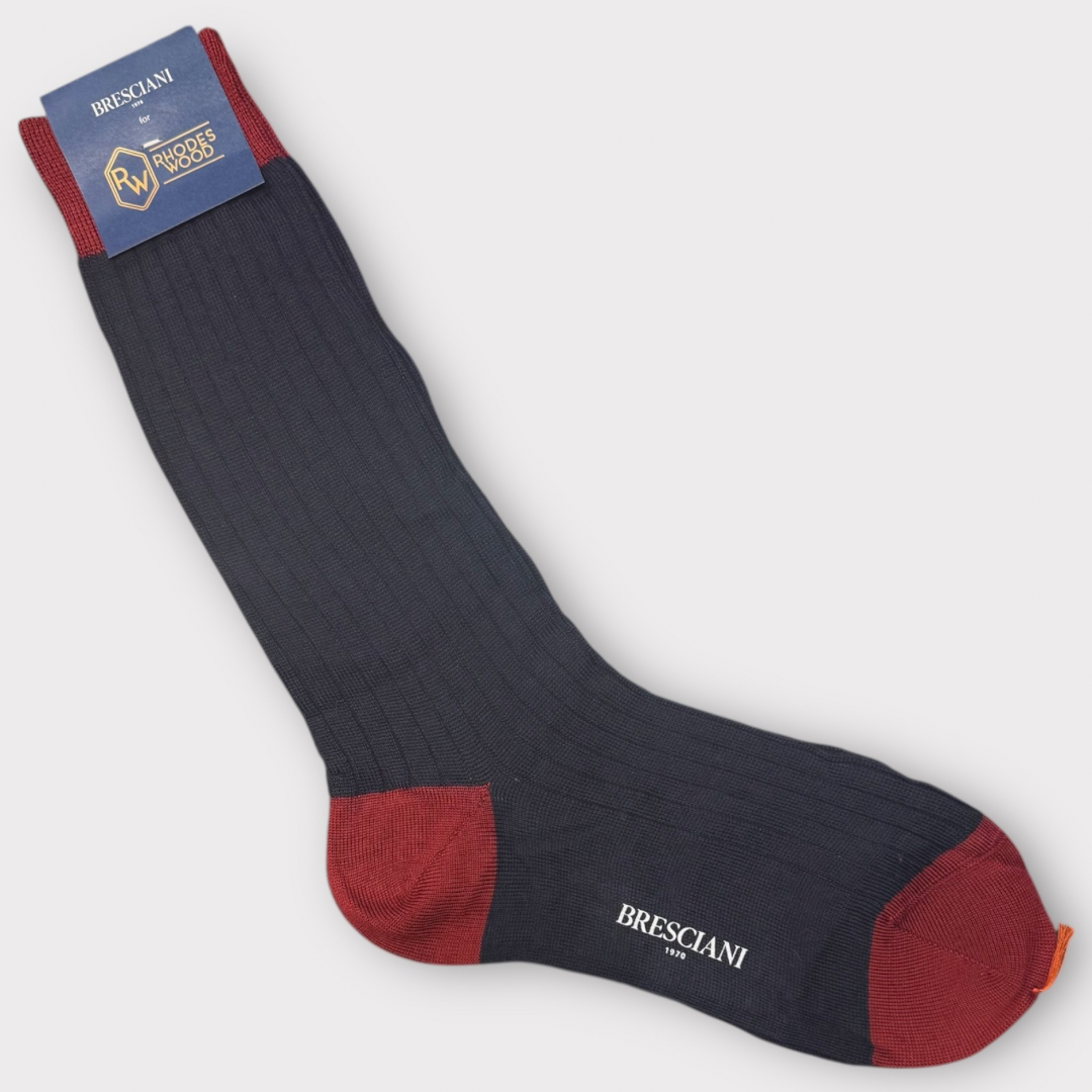 Contrast Heel and Toe Bresciani Socks