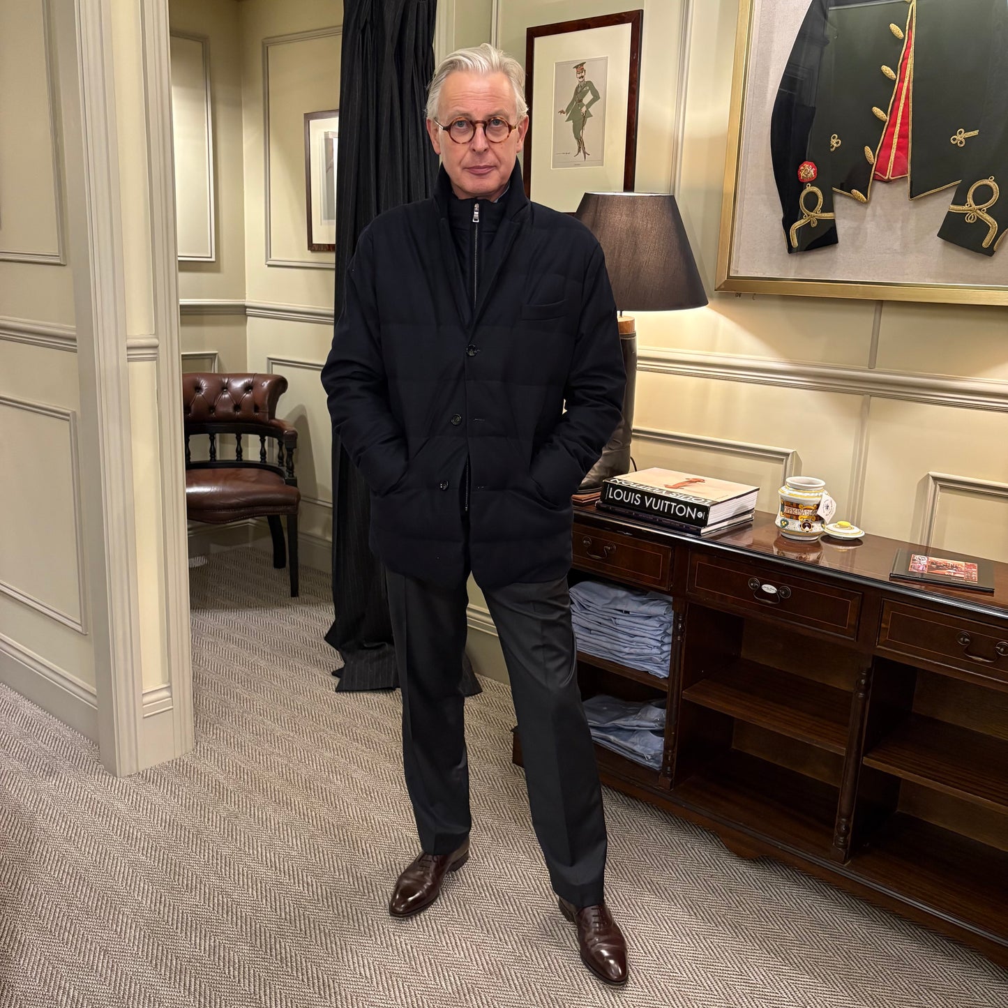 Rhodes-Wood quilted jacket with zip out Gilet