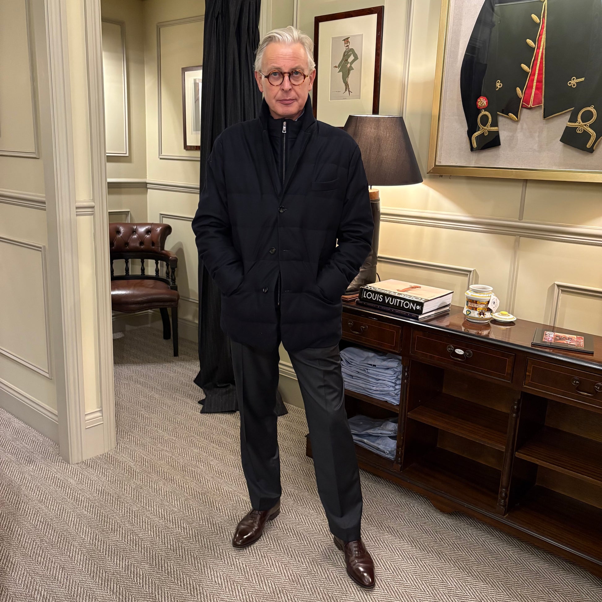 Rhodes-Wood quilted jacket with zip out Gilet