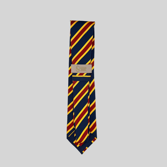 Navy Red & Yellow Stripe Tie