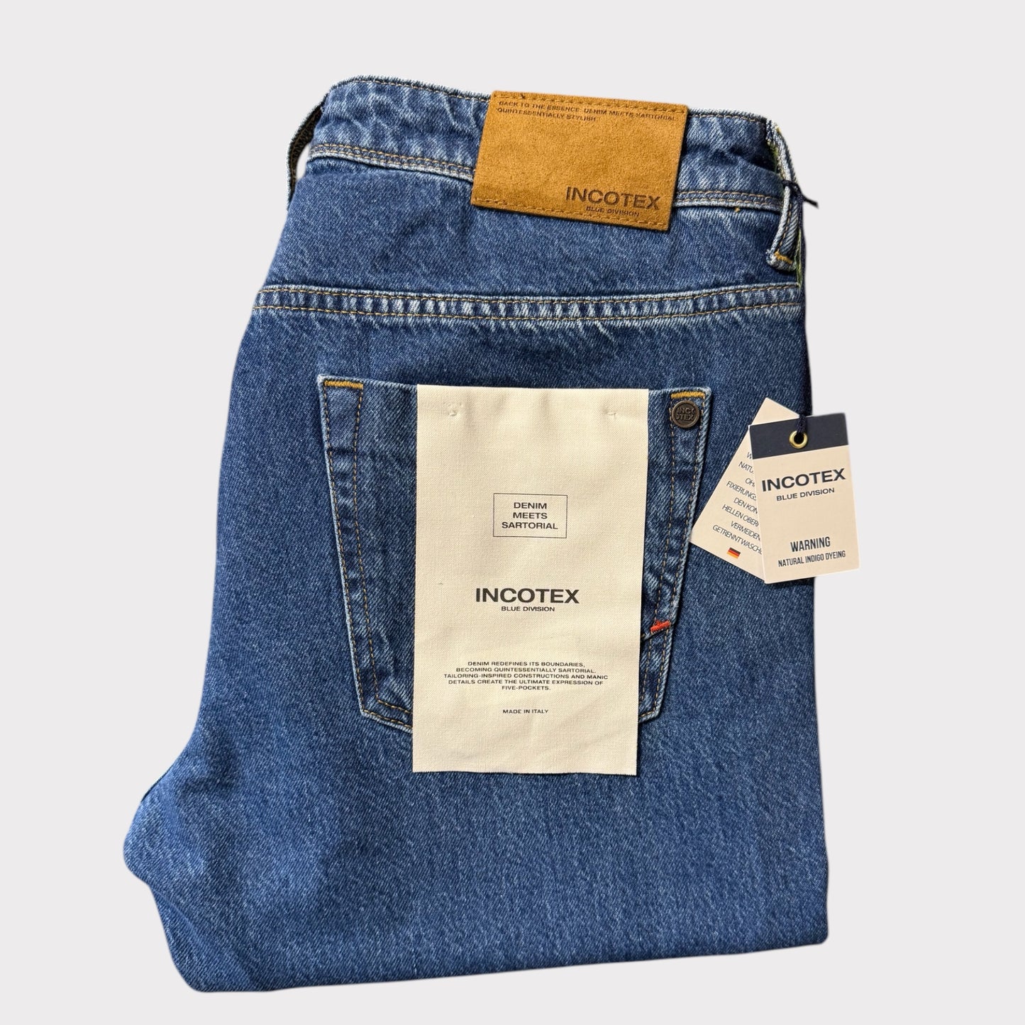 Blue Incotex Slim Cut Jeans