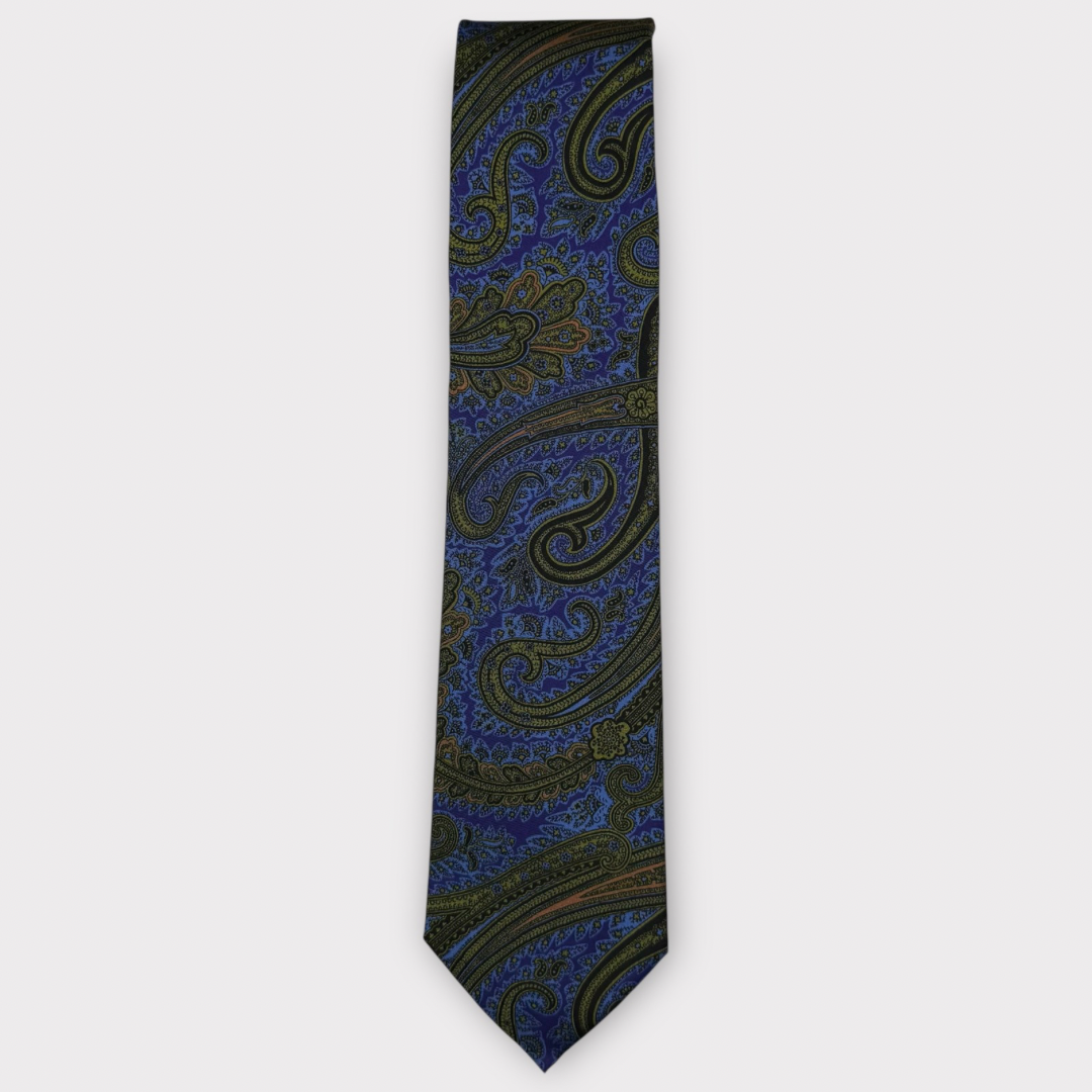 Purple & Green Paisley Tie